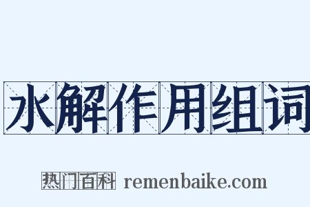水解作用组词是什么意思的图片